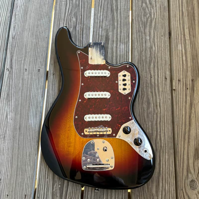 Squier Bass Vi loaded Body project parts caster - Sunburst electric guitar image 1
