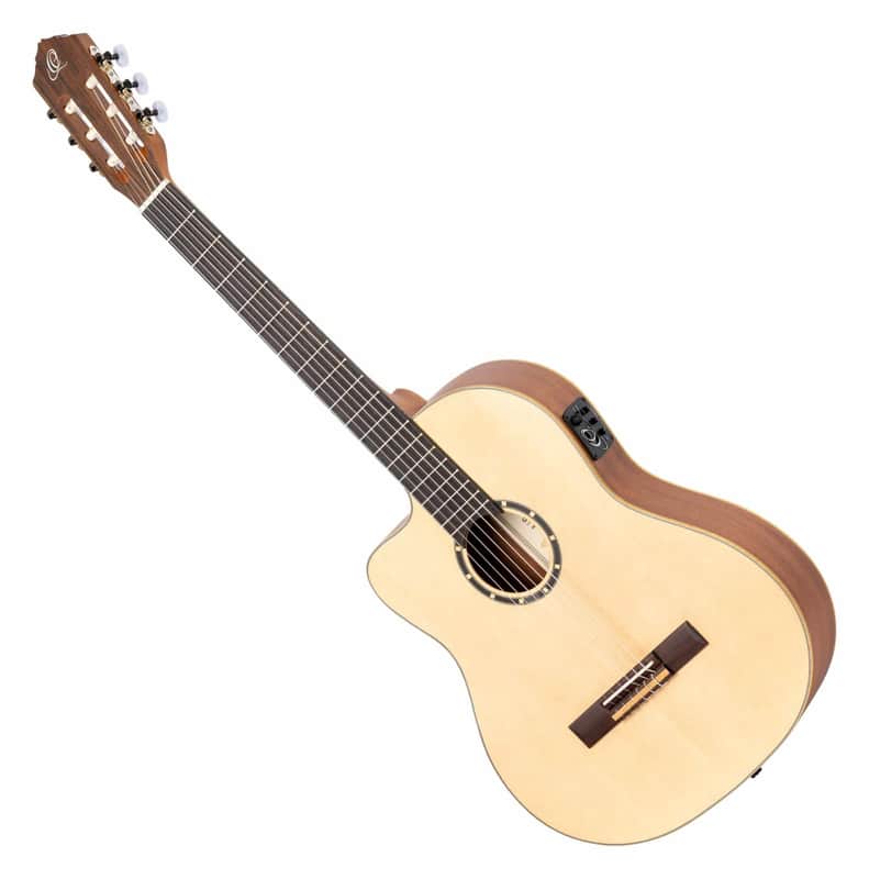Ortega Guitars Family Series Thinline Acoustic-Electric Left-Handed Nylon Classical 6-String Guitar w/Bag, (RCE125SN-L) image 1