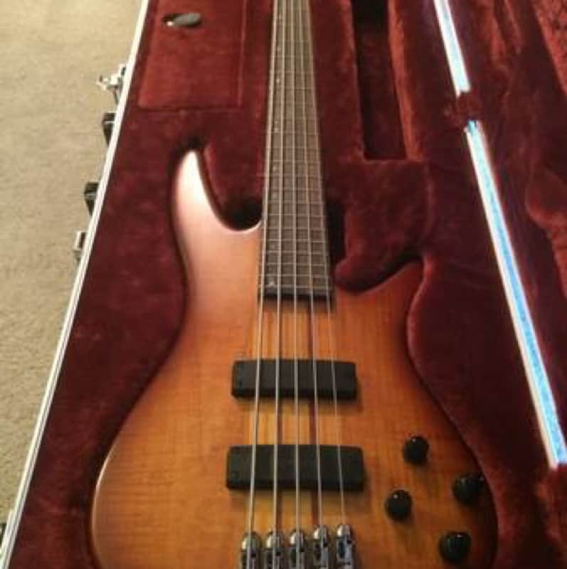 Ibanez SR 1005 EFM Prestige 2007 Dark Amber Burst image 1