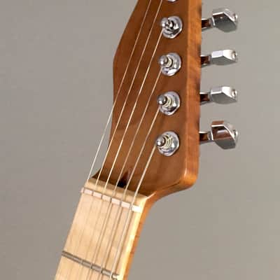 LEFTY! USACG Roasted Flame Maple Boutique Custom Guitar Telecaster Classic Sunburst Alder NOS Relic 7.6 lb HSC image 3