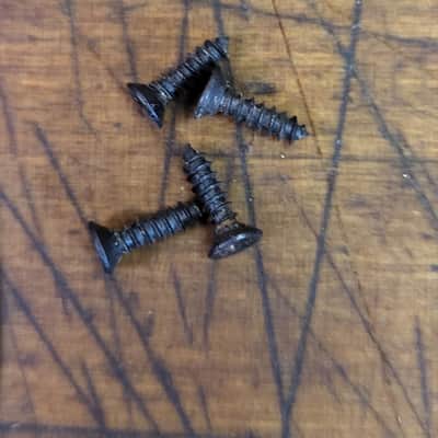 1960's Vintage RARE Smaller Japan Guitar Mandolin Ukulele Black Pickguard with Installation Screws Luthier Parts image 2