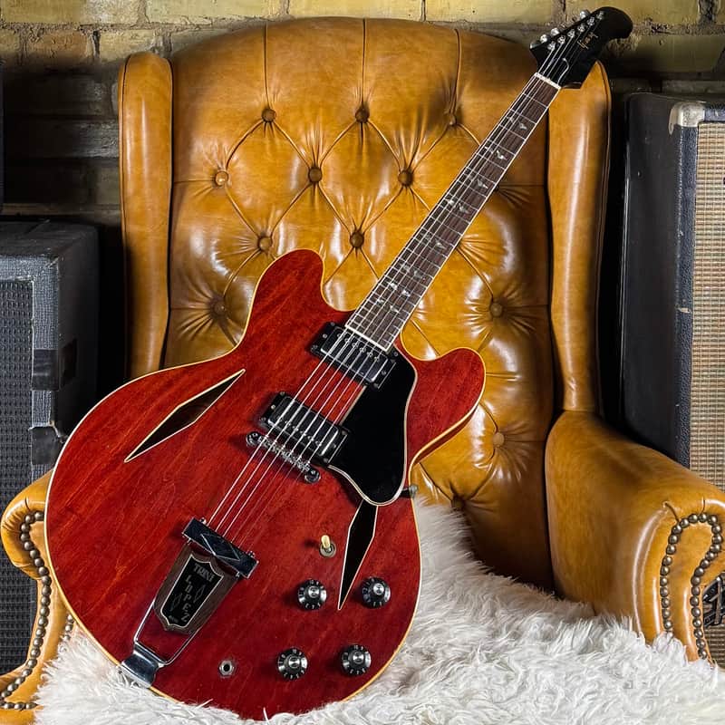 1967 Gibson Trini Lopez Standard Vintage Cherry Made In Kalamazoo ES335 Body Firebird Neck Semi Hollowbody Electric Guitar W/ Custom Shop Lifton Hardshell Case! image 1