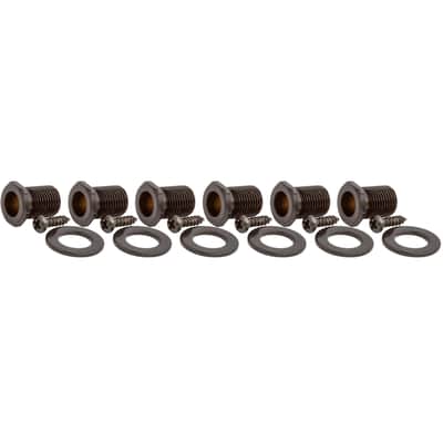 NEW Gotoh SG381-05 Set 6 in line Mini Tuners w/ screws LEFT HANDED - COSMO BLACK image 2