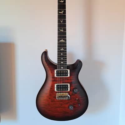 PRS Custom 24 Wood Library Ten Top Fire Red Burst 2017 - Fire Red Burst image 13
