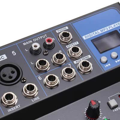 7 Channel Bluetooth Portable Audio Mixer with USB & Digital MP3 Player image 4