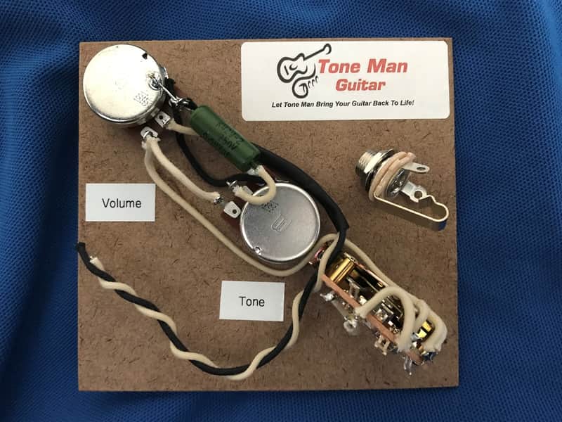 Reverse Control Fender Telecaster Wiring Kit PIO Tone Cap 250K Pots image 1
