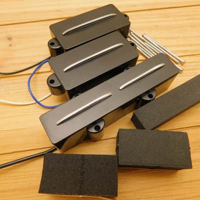 G.M. Split Coil PJ Bass Rail pickups Alnico 5 image 2