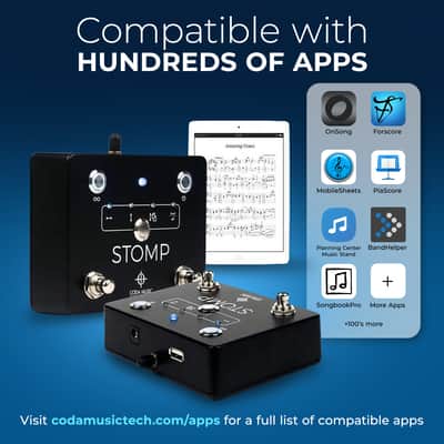 STOMP Bluetooth® 4.0 Page Turner Pedal & App Controller - Color: Black image 2