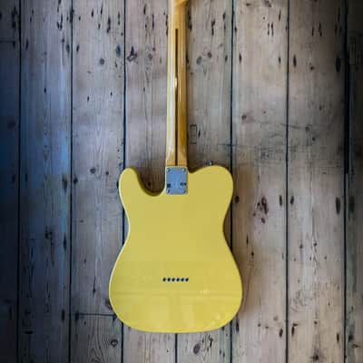 2019 Fender USA Britt Daniel Tele® Thinline Amarillo Gold & hard shell case image 4