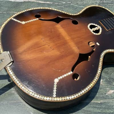 Ultra Rare 1950s Harmony No.1007 Archtop "Made in Occupied Japan" by Kasuga with Vintage Guyatone Pickup image 23