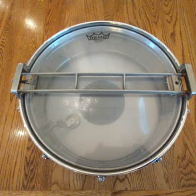 Rogers Vintage 1963/64 Dynasonic 7 line come over brass snare drum with snare rail! image 10
