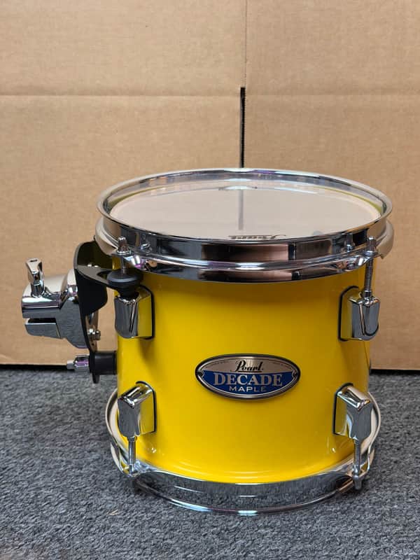 Pearl Decade Maple 8" x 7" Rack Tom w/ Opti-Loc Mount in Solid Yellow (#228) – Open Box / Brand New image 1