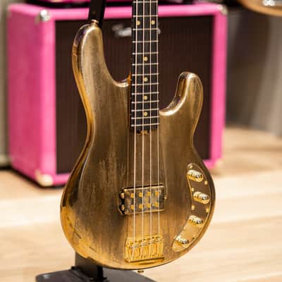 Ernie Ball Music Man 50th Anniversary StingRay 4 Special - Molten Gold image 4