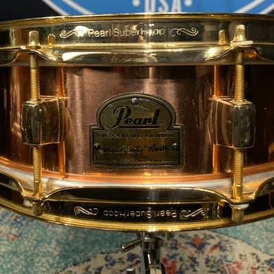 Pearl - 4x14" MSX-1440 Marvin "Smitty" Smith Signature Snare Drum,Copper with Gold-Plated Hardware - 1998 image 8