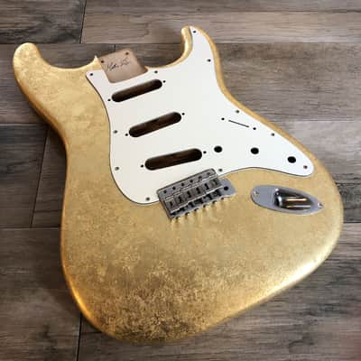 Made to Order - FRANCHIN Mercury guitar body Impressionist METALLIC LEAF (Gold/Silver/Copper/Bronze texture) Basswood Poplar Stratocaster-Strat-S-Style Made in Italy image 18