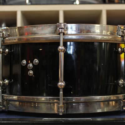 1933 Slingerland 5"x14" DUALL Snare Drum in Black Lacquer image 4