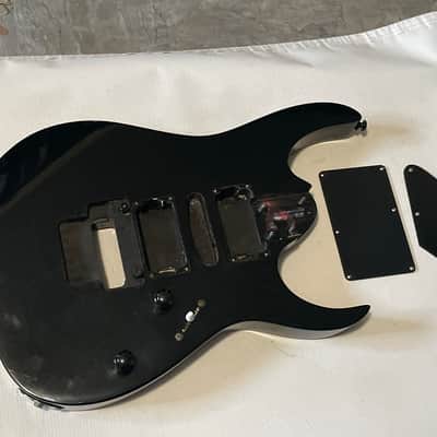 1994 Korean Ibanez RG470 Black Basswood Guitar Body Floyd Ready image 1