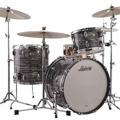 Ludwig Classic Maple 3-Piece Drum Shell Pack - Vintage Black Oyster image 2