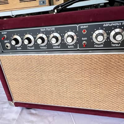 Amplified Nation Ampliphonix & Gain Maroon Suede Cane Front 50-watt MINT! image 4
