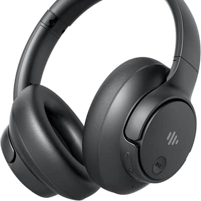 Active Noise Cancelling Headphones, Wireless Headphones Over Ear Bluetooth Headphones with Microphone, Transparency Mode, 70H Playtime, Hi-Res Audio, Deep Bass, Bluetooth 5.3, Lightweight Design,Black image 1