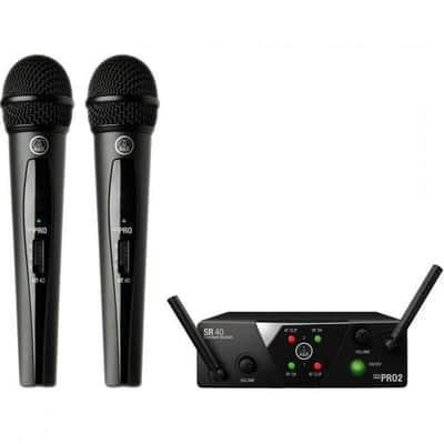 AKG WMS40 Mini 2 Dual Wireless Microphone System - Black image 1