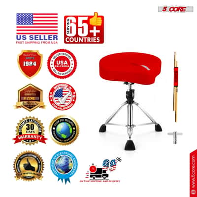 5 Core Drum Throne w 4.5" Padded Stool Adjustable Drummer Chair image 11