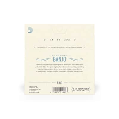 D'Addario 09-20 Regular Light Phosphor Bronze 5 String Banjo Strings - EJ69 image 4