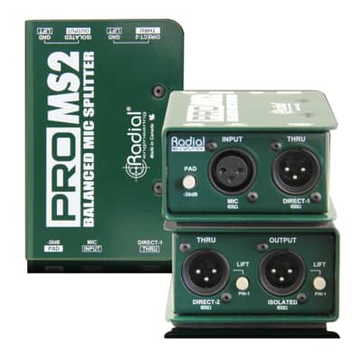 Radial ProMS2 Passive Microphone Spliter with Eclipse ETMS10 Transformer and Switchable Pad on Input image 3