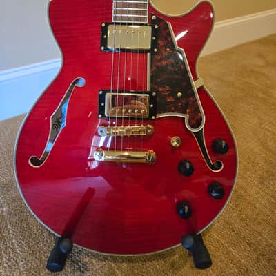 D'Angelico Excel EX-SS Semi-Hollow with Stop-Bar Tailpiece, 2018 - Cherry image 5