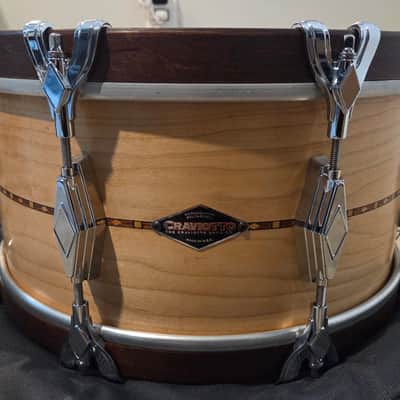 Craviotto Super Swing Snare Drum 2014 - Maple with Walnut Stained Hoops & Inlay image 1