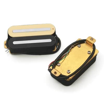 Zebra Guitar Neck and Bridge Humbucker Dual Blades Pickups Set image 2