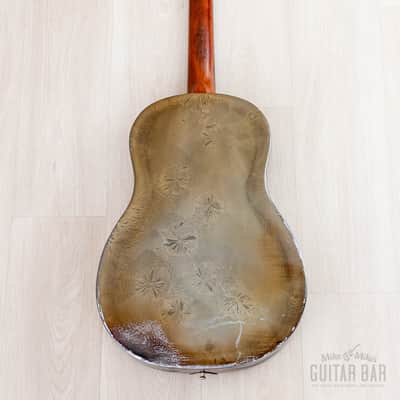 1931 National Sears, Roebuck & Co. Duolian Vintage Single Cone Resonator Frosted Duco w/ Case image 3