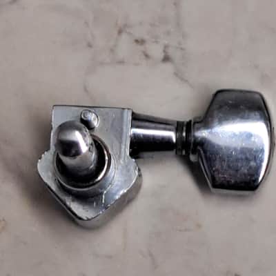 Rare Ibanez-Style Square-Style Tuner -Greco Gotoh - Set of 6 Inline Treble Side - 70's-80's - Chrome image 5