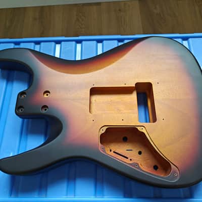 BODY EART EYP-Omni24, Modern ST Style 6 Strings, Roasted #2Book-match Mahogany Solid Bady,24 Stainless Steel Frets image 2