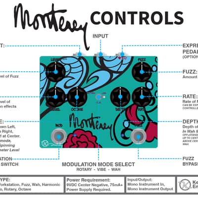 Keeley Monterey Rotary Fuzz Vibe Guitar Effect Pedal image 6
