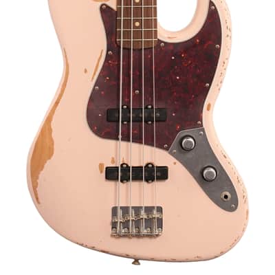 Fender Flea Jazz Bass Roadworn Shell Pink W/B image 3