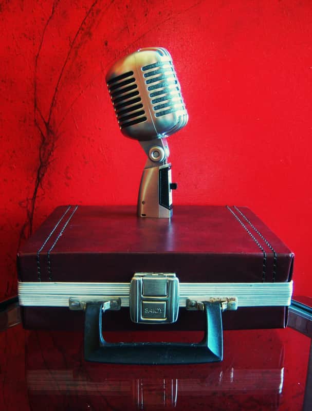 Vintage 1970's Shure 55SH dynamic cardioid Microphone Low Z w mic case 55 55S Super55 556S image 1