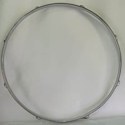 Ludwig 17"BRASS Tenor Tom Drum Batter Rim/Hoop 60s Triple-Flange Chrome COB 8Lug image 6