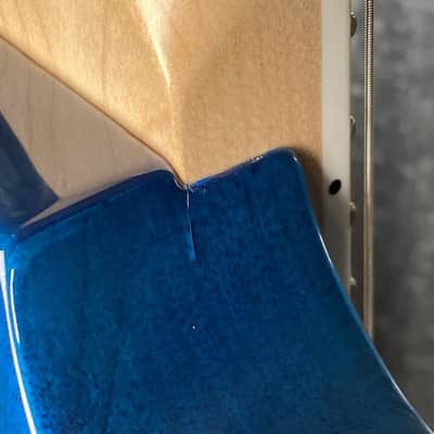 ESP LTD MH-203QM See Thru Blue Quilt Top Guitar MH203QMSTB #2634 Used image 9