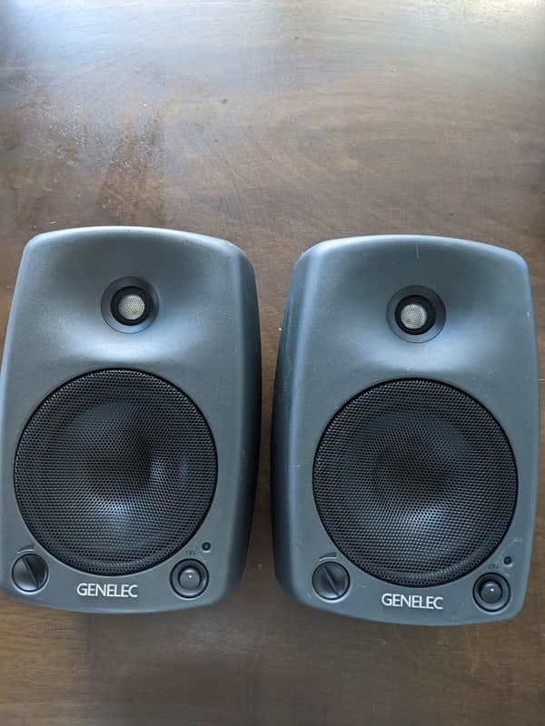 Genelec 8030A 5" Powered Nearfield Studio Monitor (Pair) + Genelec Hanging Wall Mounts image 1