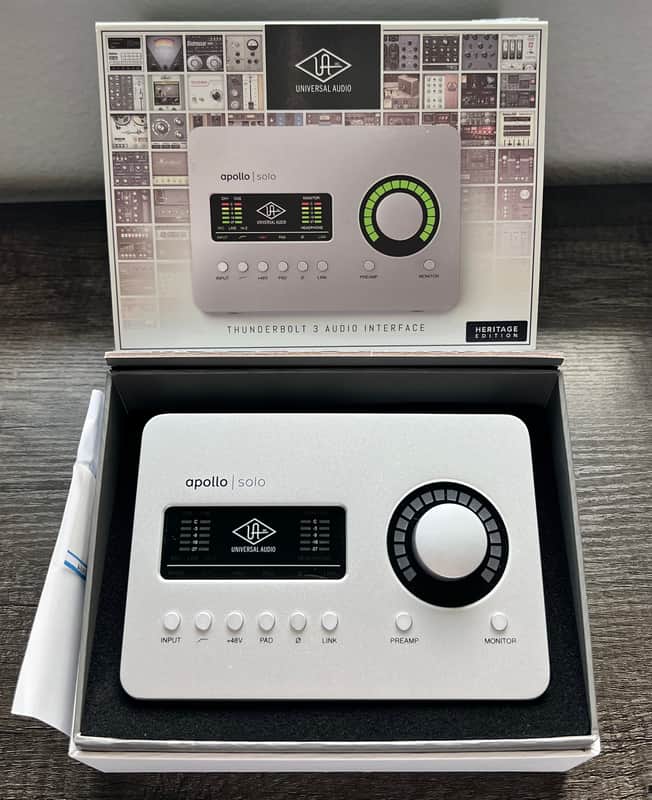 Universal Audio Apollo Solo Heritage Edition Thunderbolt 3 Audio Interface 2026 - Silver - Original Box image 1