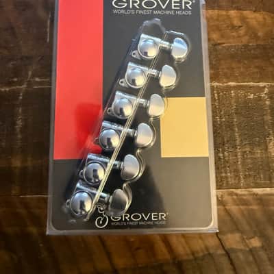 Grover 505C6 Mini Rotomatic Roto-Grip Locking Tuning Heads (6-In-Line) Chrome image 1