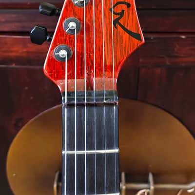 Marchione Uni-Body Neck-Through – Venetian Red – 2000s Boutique Electric Guitar image 4