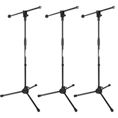 Samson BL3VP 3 Pack of Pro Mic Stands with Boom and XLR Cables and Travel Bag image 2