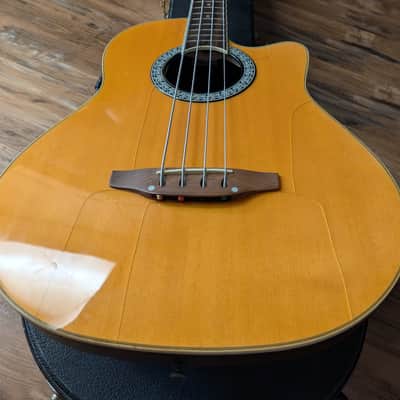 Ovation Celebrity CC074 Acoustic Electric Bass Guitar W/$200 TKL Combo Case READ image 8