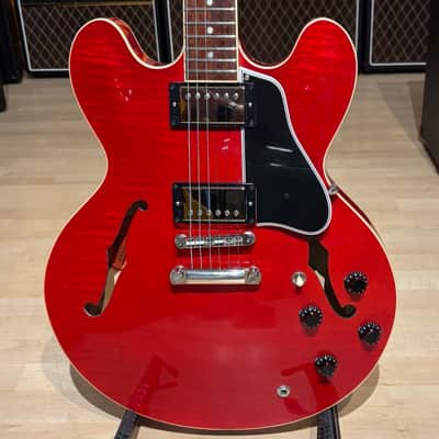 Gibson - Memphis ES-335 Dot Cherry AAA Figured Maple w/ PRO Headstock Repair OHSC & COA (2012) - USED image 6