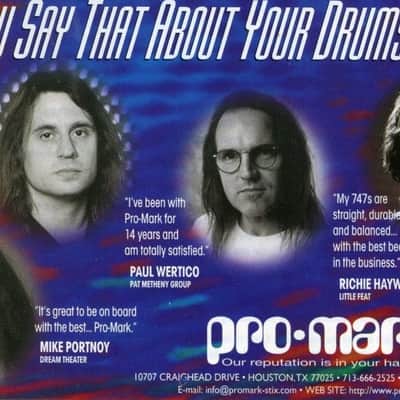 Pro-Mark Rare Mike Portnoy signature drum sticks ( Red link) 1997-2004 - Hickory lacquered image 10