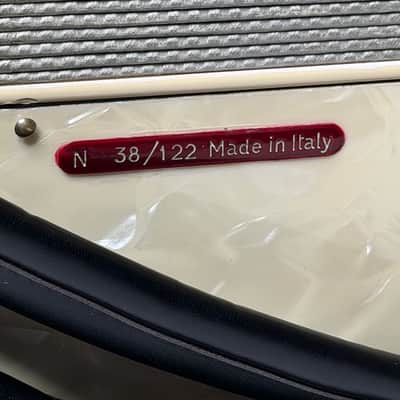 Pearl Red & White Camerano By Scandalli Piano Accordion LM (41key/120Bass) Italy image 8