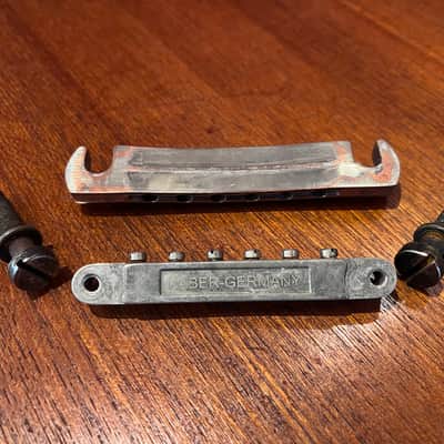 Gibson Aged Custom Shop Les Paul Tailpiece with studs and faber Abr-1 image 4