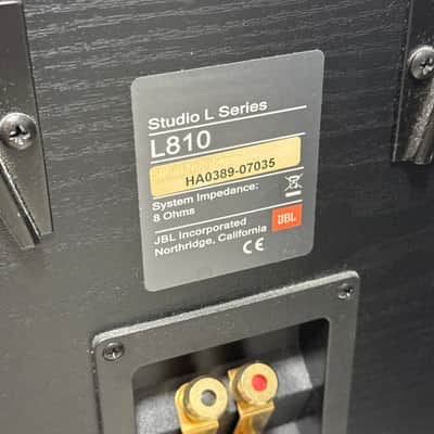 JBL L810 Studio L Series Black Bookshelf speakers Rare Home theater Left Right image 11